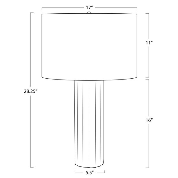 Tambour Concrete Table Lamp